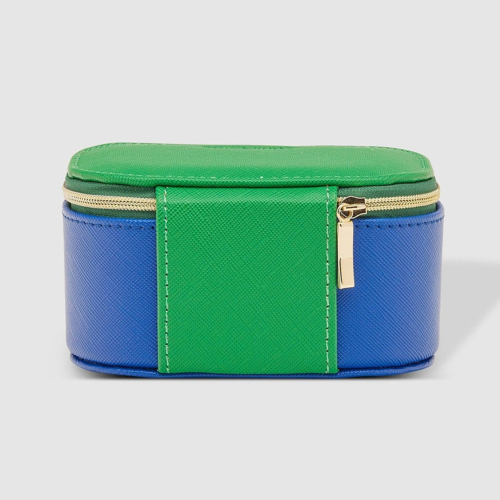 Louenhide | Olive Jewellery Box - Royal Blue/Apple Green