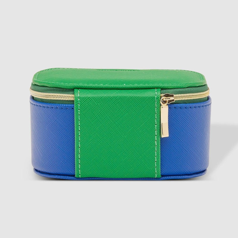 Louenhide | Olive Jewellery Box - Royal Blue/Apple Green