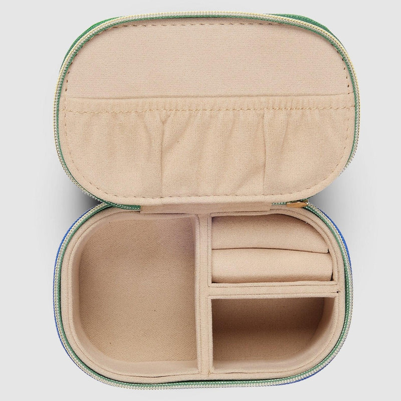 Louenhide | Olive Jewellery Box - Royal Blue/Apple Green
