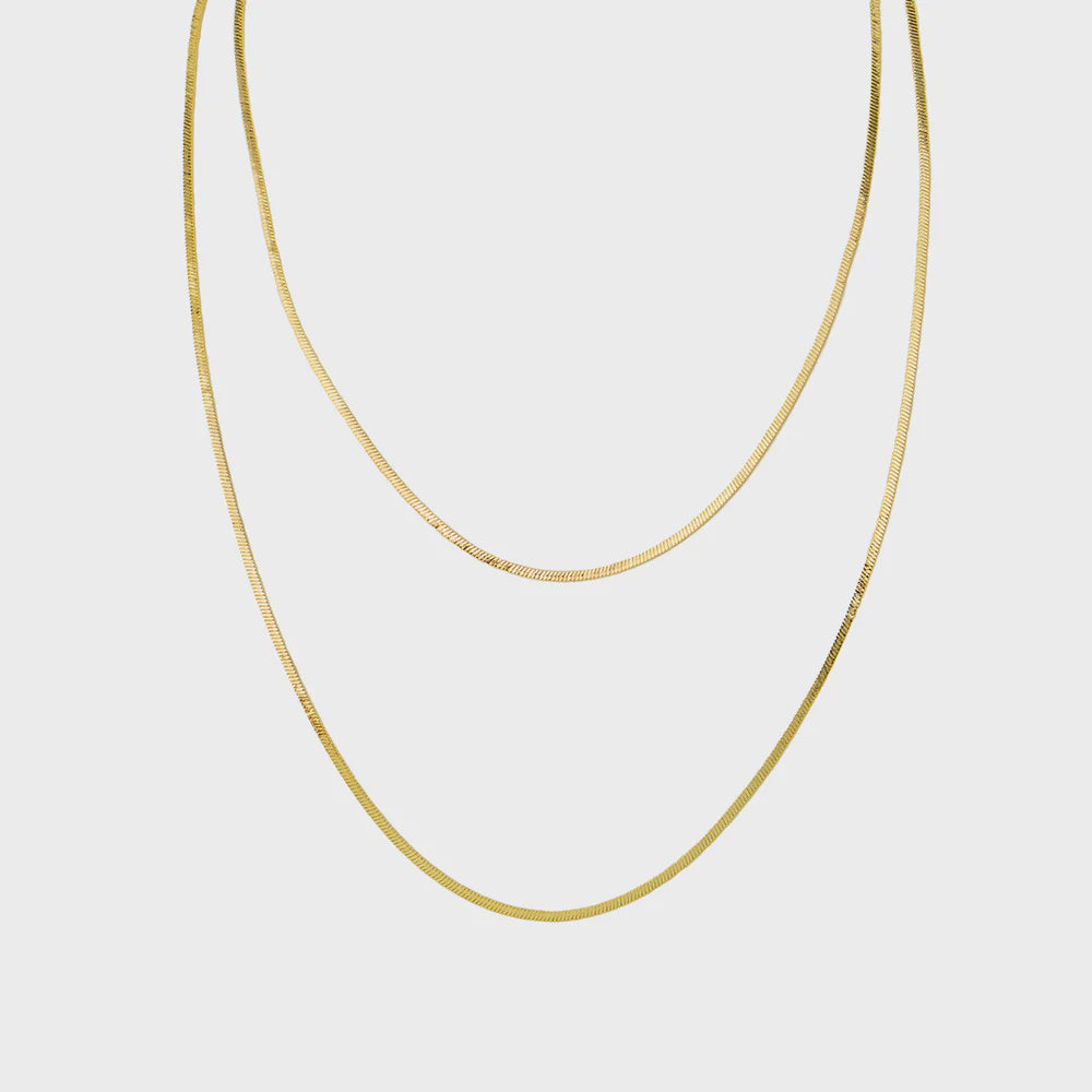 Jolie & Deen | 2 layer Snake Chain Necklace - Gold