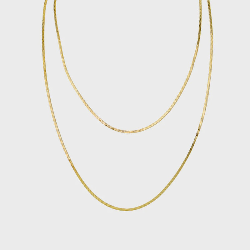 Jolie & Deen | 2 layer Snake Chain Necklace - Gold