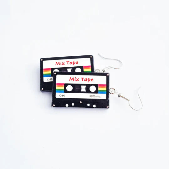 Cheeky Little Monkeys | Mix Tape Earrings (Black)