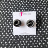 Electric Leo | Black Squiggle Studs