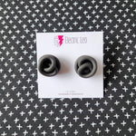 Electric Leo | Black Squiggle Studs