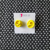 Electric Leo | Yellow Squiggle Studs