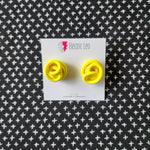 Electric Leo | Yellow Squiggle Studs