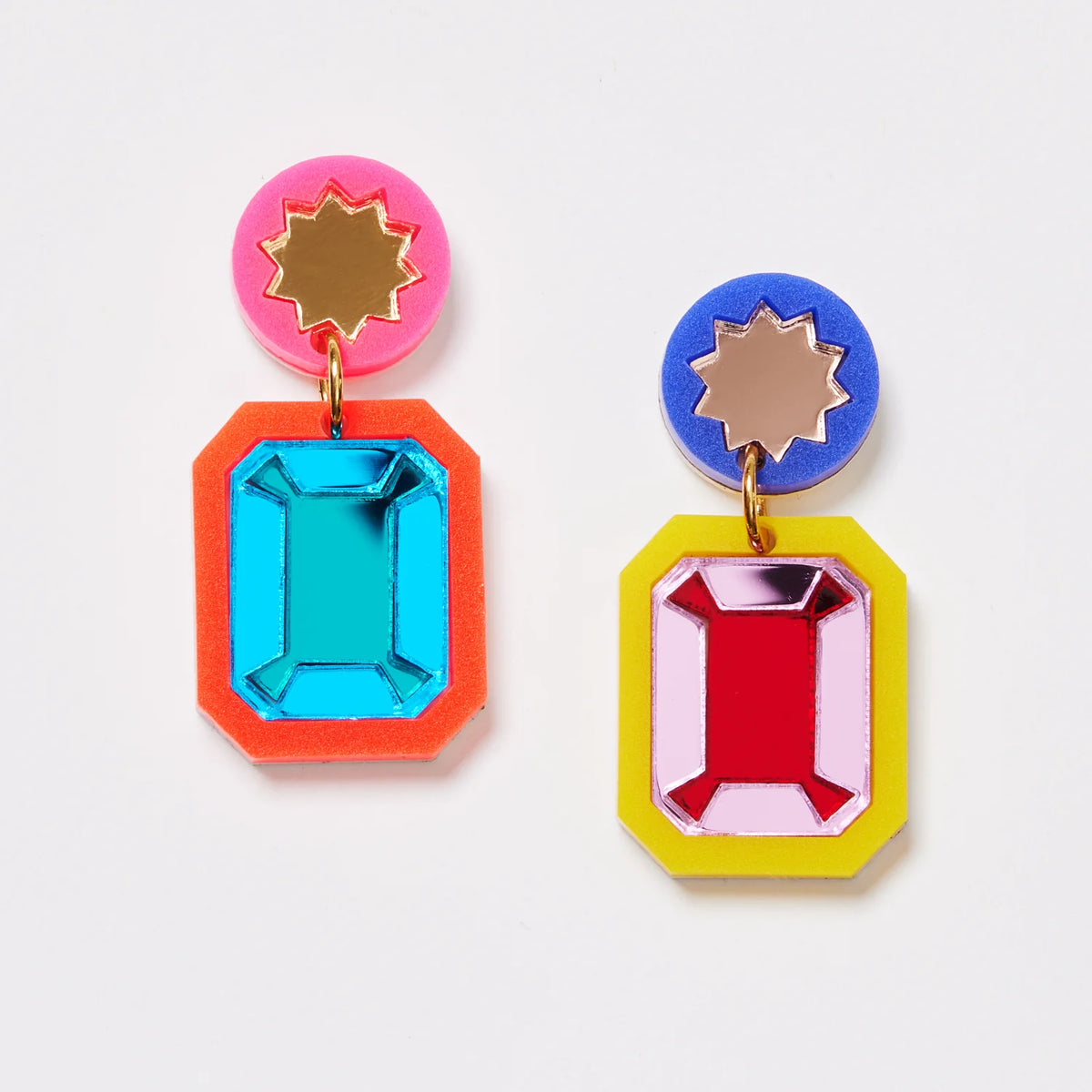 Martha Jean | Brilliant Drop Earrings - Rainbow
