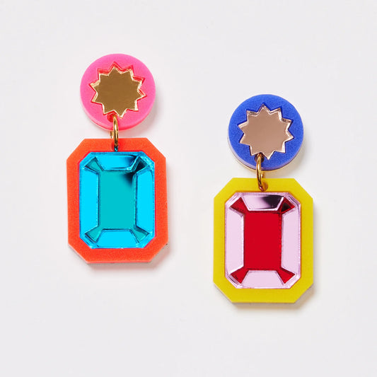 Martha Jean | Brilliant Drop Earrings - Rainbow