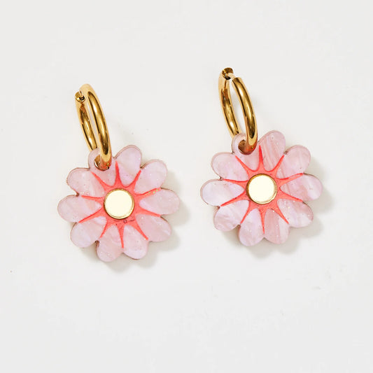 Martha Jean | Hattie Earrings - Pink/Gold