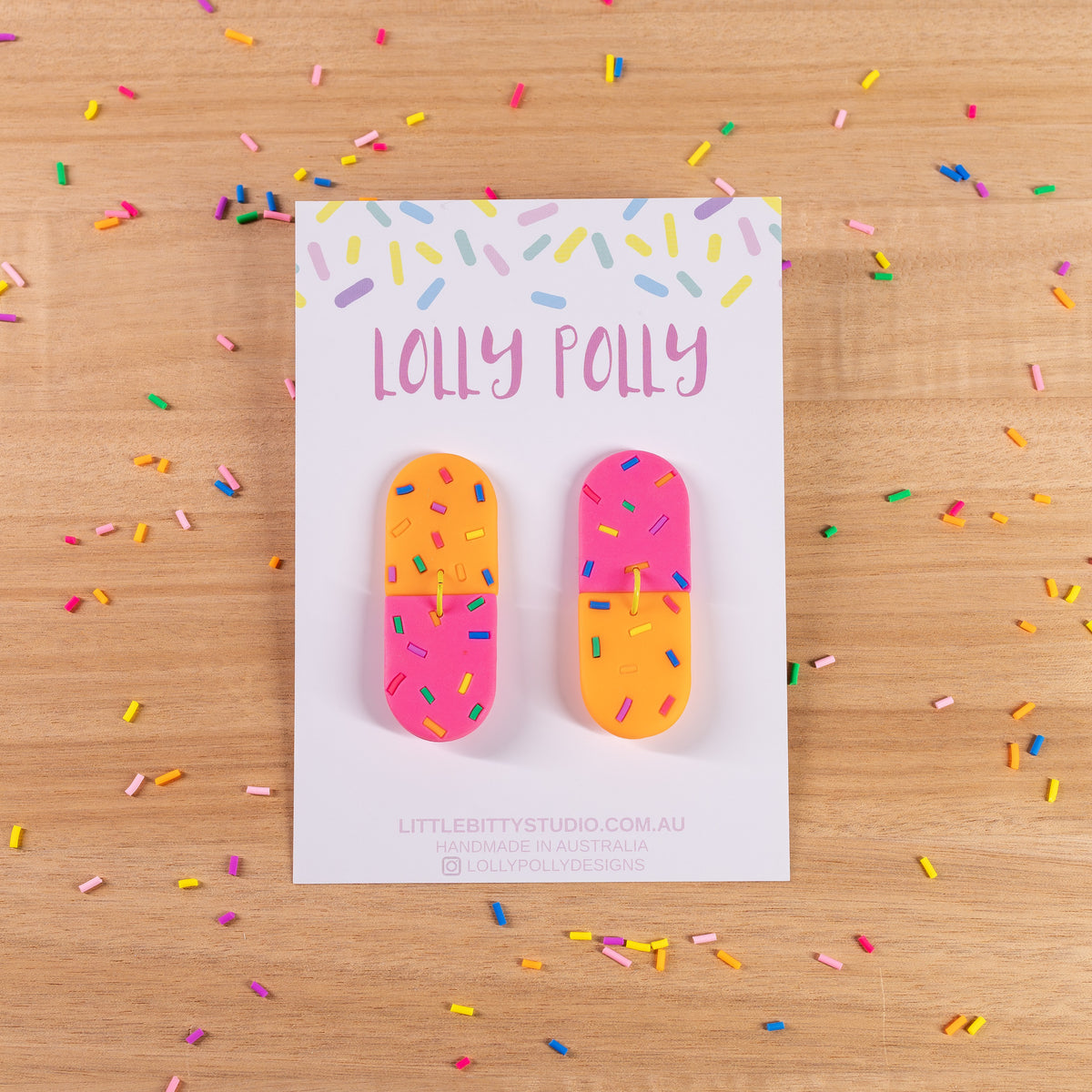 Orange Pink Miss Matched Drops
