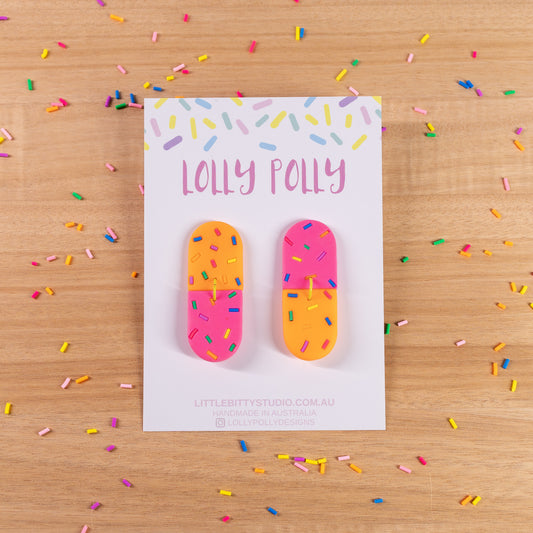 Orange Pink Miss Matched Drops