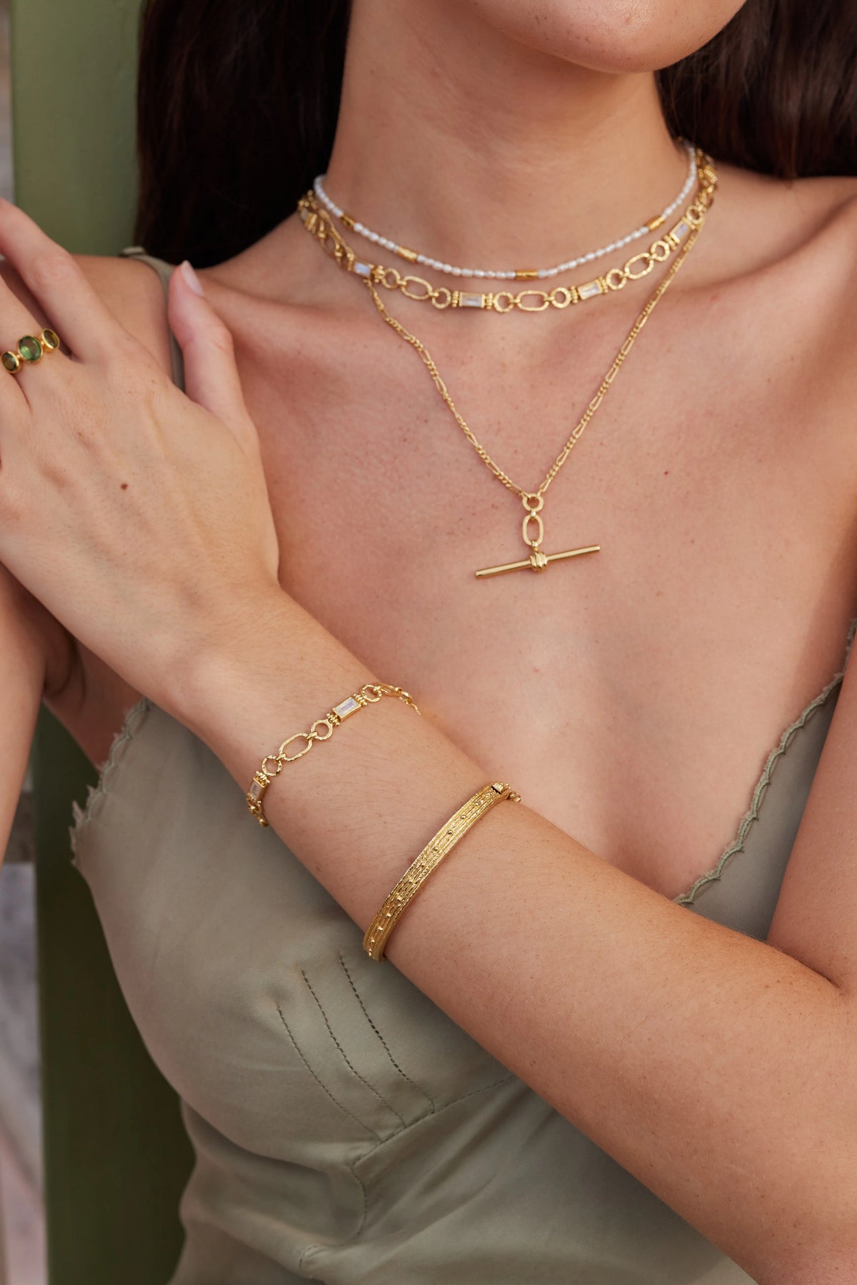 Petra Moonstone Gold Bracelet