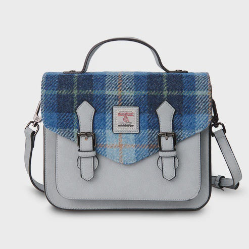 Islander | Blue Tartan Medium Calton Satchel