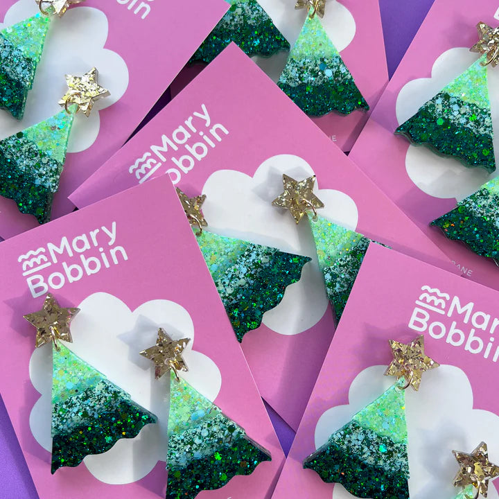 Mary Bobbin | Layered Resin Christmas Trees