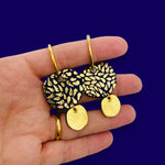 Polka Polly | Luna Hoops - Navy Gold Tears