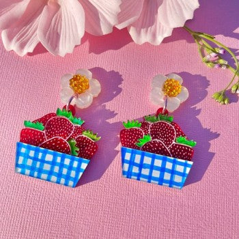 Salvation  | Strawberry Punnet Earrings