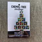 Megan Rae | CHEMIS-TREE Periodic table Merry Christmas brooch-Multi Colour-Rainbow