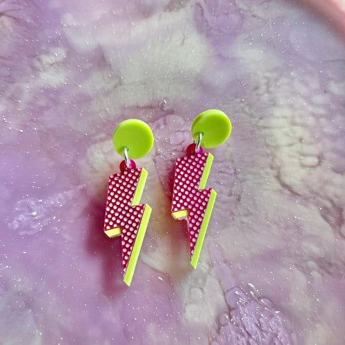 Salvation  | Bolt Pink Earrings