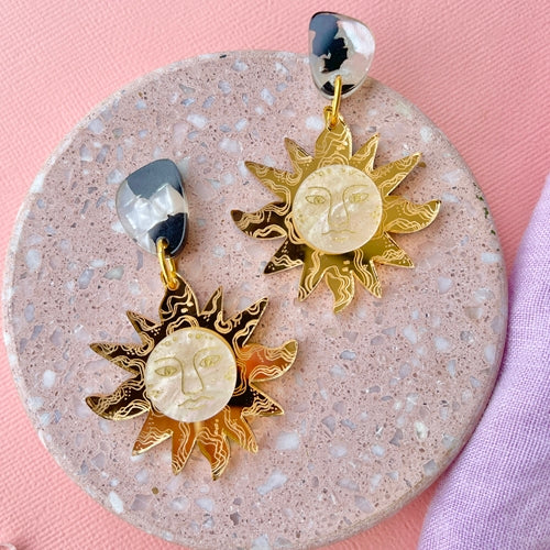 Salvation  | Etched Sun Earrings