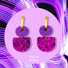 Polka Polly | Dainty Hoops - Grape Sparkle