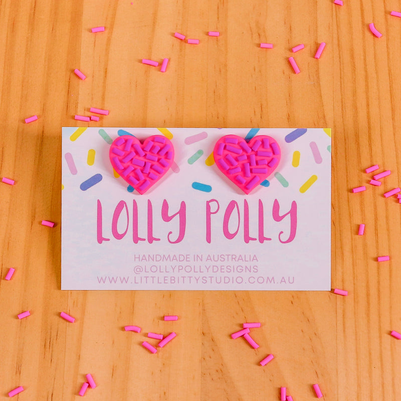 Lolly Polly | Doll Studs - Pink/Purple