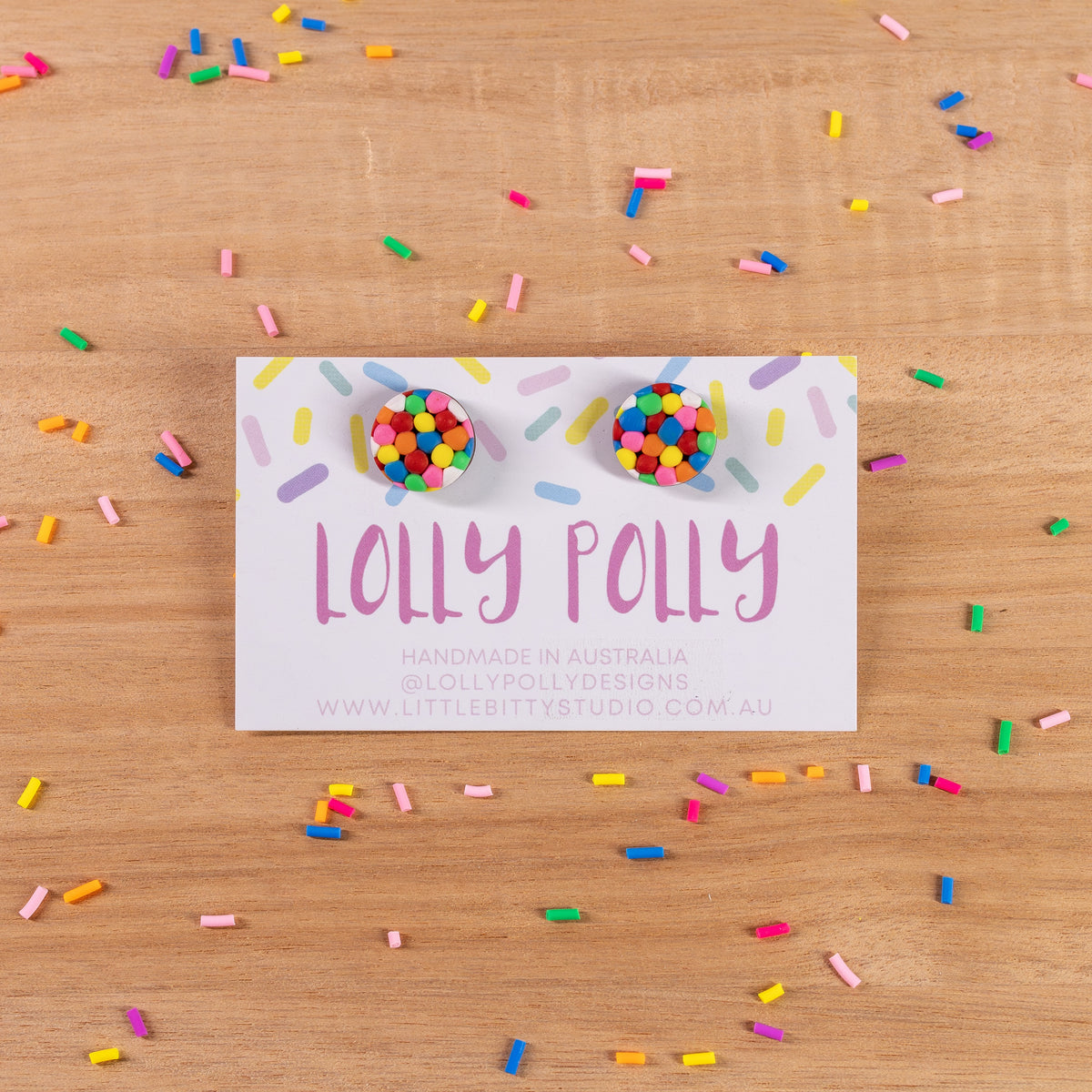 Multi Round Polkadot Studs
