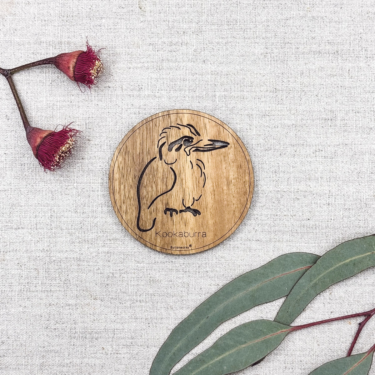 Buttonworks | Kookaburra Single Coaster