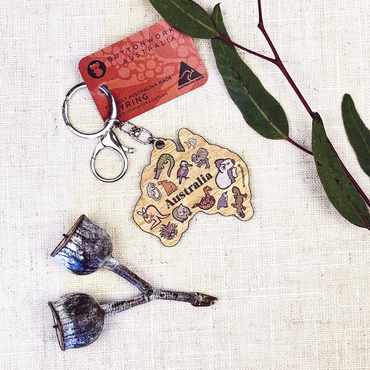 Australia Map Keyring