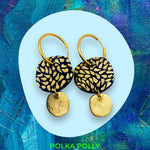 Polka Polly | Luna Hoops - Navy Gold Tears