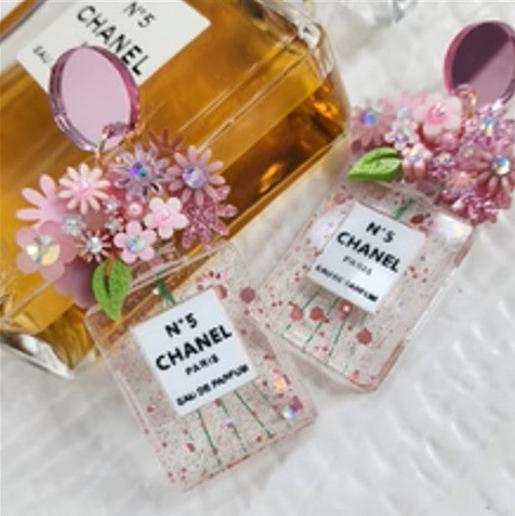 Louna Rae | Chanel Perfume Dangle Earrings  002