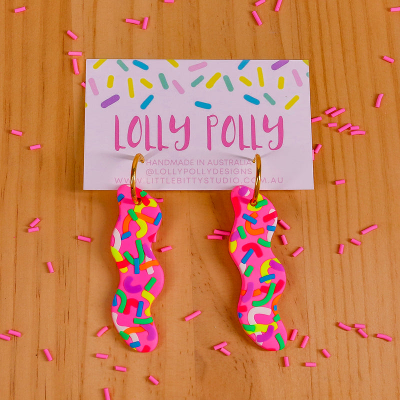Lolly Polly | Squiggle Hoops - Neon