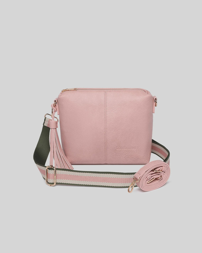 Louenhide | Kasey Stripe Crossbody Bag Blush Pink
