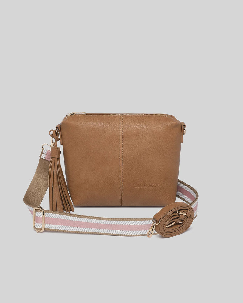 Louenhide | Kasey Stripe Crossbody Bag Camel