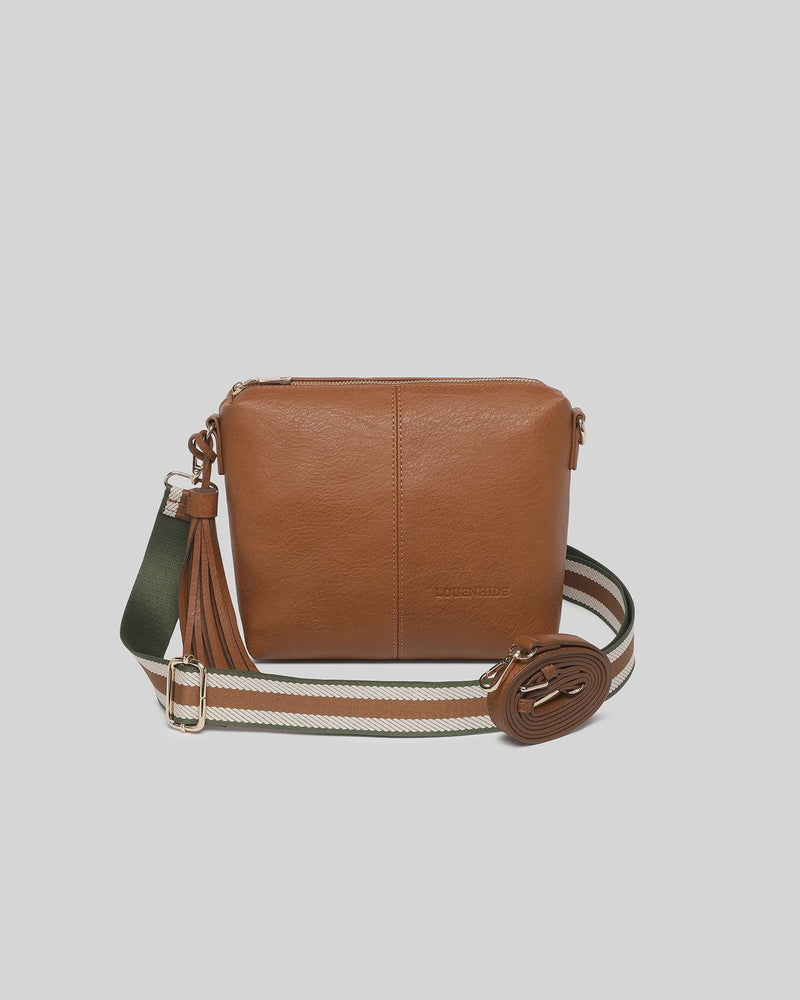 Louenhide | Kasey Stripe Crossbody Bag - Tan
