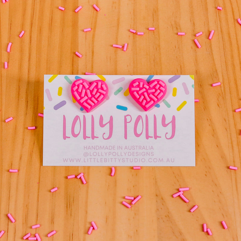 Lolly Polly | Doll Studs - Pink