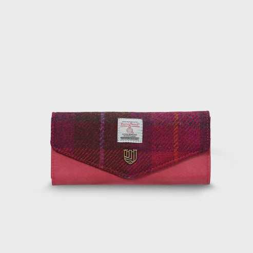 Islander | Large Fuchsia Tartan Clasp Purse
