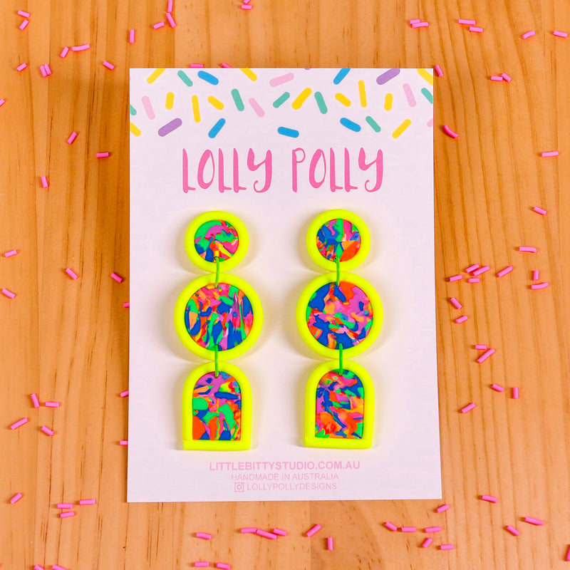 Lolly Polly | Three Tier Drops - Neon Yellow/Multi – Thousand Island ...