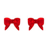 Erstwilder | Bow Ripple Stud Earrings - Red