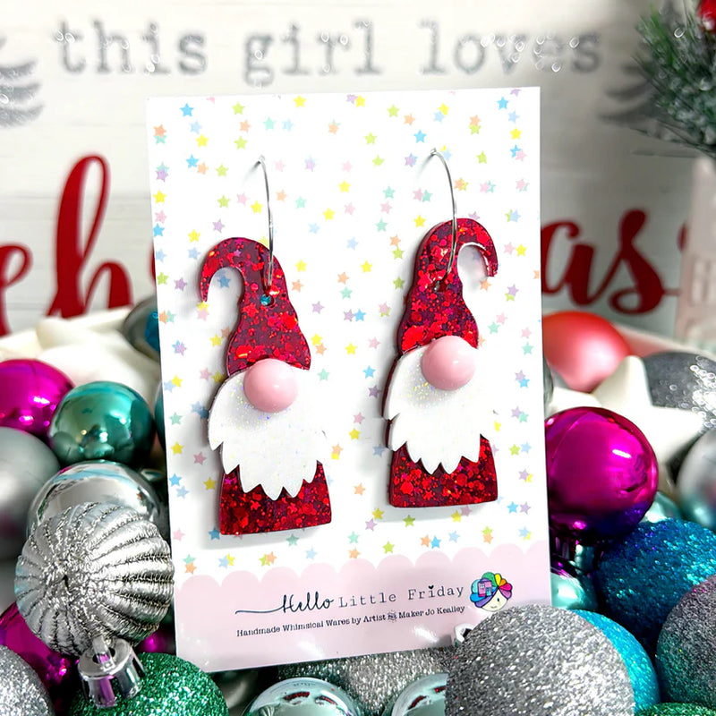 Hello Little Friday | Christmas Gnome Santa - Red