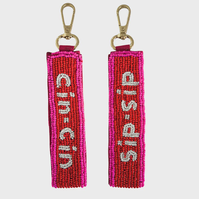 Zoda | Cin Cin Sip Sip Beaded Keychain