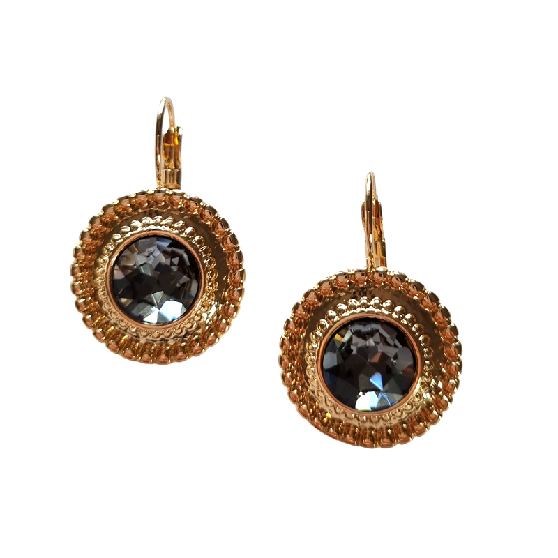 Zoda | Gold Round Drops (Grey)