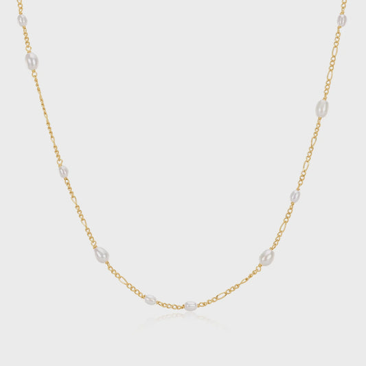Jolie & Deen | Aella Pearl Necklace Sterling 925 - Gold