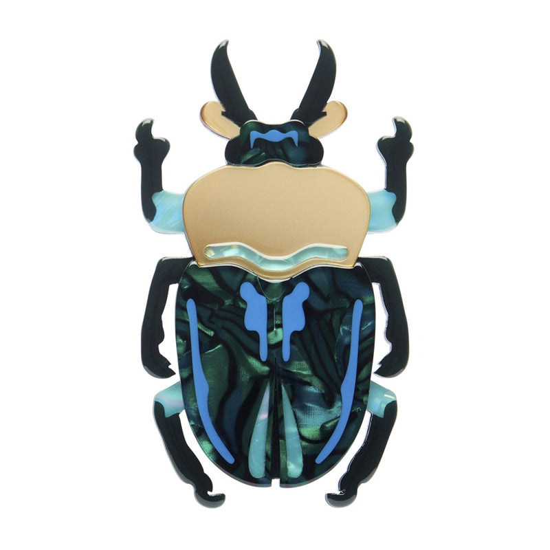 Erstwilder | Ruby the Rainbow Stag Beetle Brooch