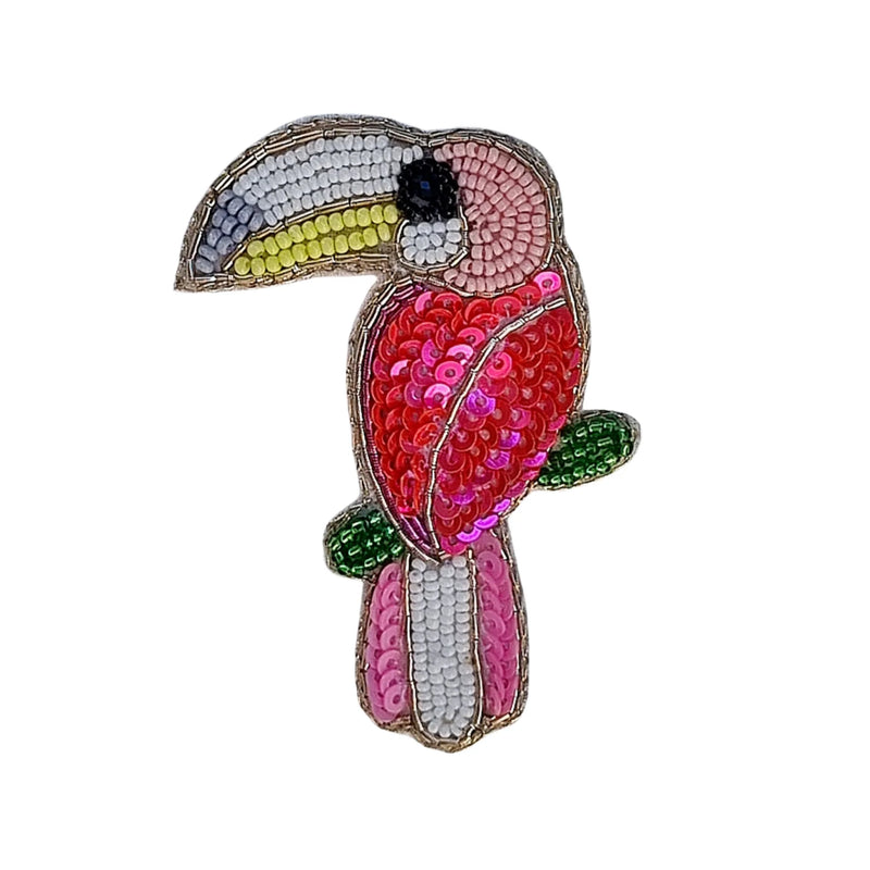 Zoda | Beaded Toucan Brooch - Multi