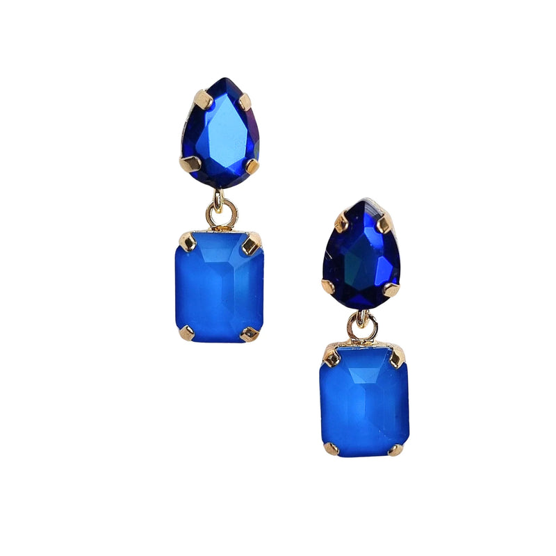 Zoda Dangles | Kristen Blue Gem Earrings