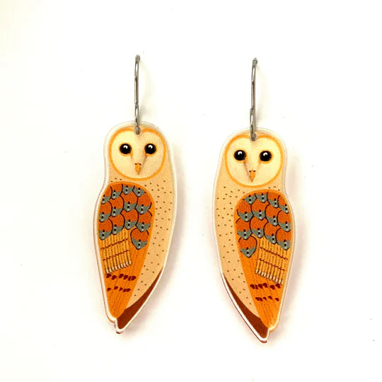 Smyle Designs | Eastern Barn Owl Earrings
