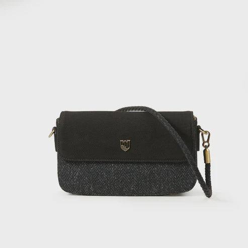 Islander | The Rosie Clutch - Black Herringbone