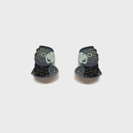 Smyle | Black Cockatoo Studs