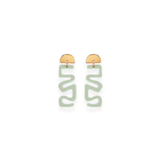 Brisbane river bends | pistachio & gold - MINI