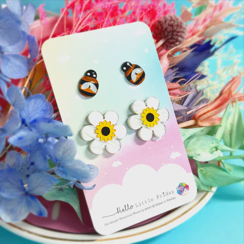Hello Little Friday | Buzzy Bees & Blossoms Set